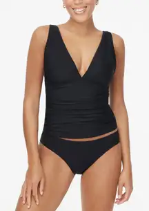 J.Crew Ruched Plunge Tankini Top‎ Size XS