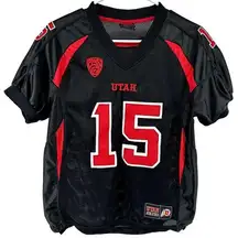 Athletics Apparel Utah Utes Football Jersey #15 NCAA College Sports Black Medium