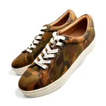 J/Slides NYC Hippie Cushioned Camo Platform Sneakers 