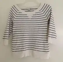 Banana Republic scoopneck cotton stripe sweatshirt #TaylorSwiftRed