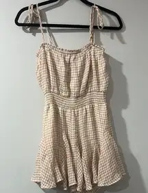 Storia Checkered Sleeveless Romper Dress Size Medium