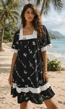 Vintage Hawaiian babydoll dress Sidan Hawaii for Liberty House Estimated Size M