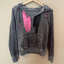 Roxy Hoodie Sweatshirt Junior Women’s  M Feathers beach Skate Surf Y2K Vintage