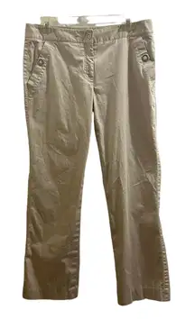 Liz by Liz Claiborne Champagne Beige Work Pants Slacks Office 10P Snap Pockets