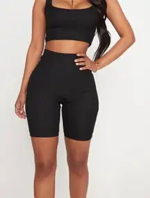 NEW‎ Pretty Little Thing Shape Black Mesh Bike Cycling Shorts Womens US SIZE 6