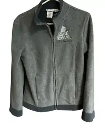 Disney Winnie The Pooh & Piglet Women's Gray Fleece Jacket Size‎ M