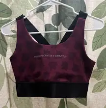 Craft x pokemon Women's Burgundy and Black Pokémon gengar Sports Bra