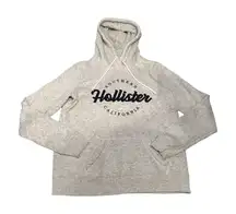 Hollister Hoodie Pullover Womens Small Gray Pouch Spellout Southern‎ California
