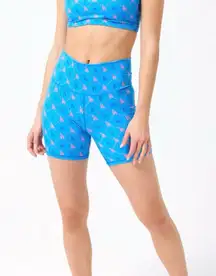 NWT Terez MLB Los Angeles Dodgers TLC Printed High-Waisted Bike Shorts Size XL