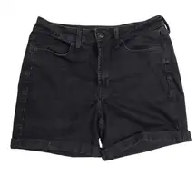 Old Navy Womens Denim Blue Jean Shorts High Rise WOW Fit Black Stretchy Size 6