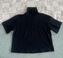 Womens Lululemon Relaxed-Fit Cotton-Blend Turtleneck T-Shirt size 4