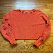 Urban Outfitters orange crop knit sweater size XS