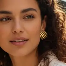 Givenchy Elegant Gold Textured Earrings