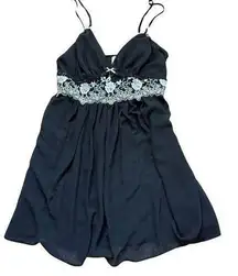 In Bloom By Jonquil Black And White Lace Lingerie Night Dress Size Medium Sexy