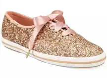 Keds X Kate Spade New York Glitter Lace-Up Sneakers Size 10