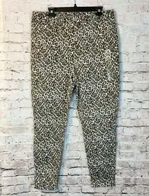 American Eagle Leopard Curvy Super High Rise Jegging Next Level Stretch Size 18