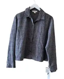 NWT Treasure & Bond Gray Long Sleeves Boxy Oversized Cropped Womens Blouse SZ S