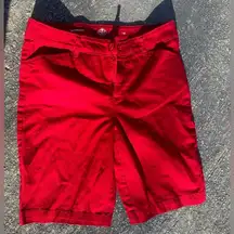 St John's bay red women's Bermuda shorts. Size 12