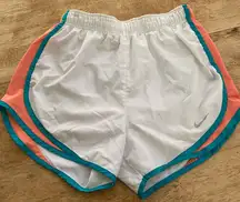 Nike Dri Fit Women’s‎ Size Small White Lined Poly Drawstring Athletic Shorts