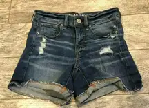 American Eagle  size 2 denim shorts MIDI Distressed