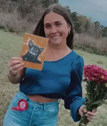 Blue one shoulder long sleeve top 