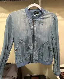 Urban Outfitters Bue Denim  Bomber Jacket