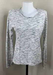 Lululemon Sweat Embrace Tiger Space Dye Long Sleeve Shirt Black White Sz S/M?