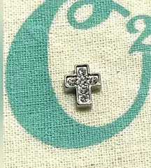 Origami Owl Living Lockets HTF Retired Original Crystal Cross Floating Charm