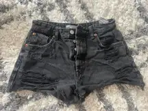 Black Jean Shorts Ripped