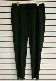 Eileen Fisher Organic Cotton Pull On Jogger Pant  Elastic Waist Raw Hem Small