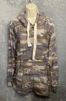 ZENANA Camouflage Print Cowl Neck Hoodie Sweatshirt Women's 1X