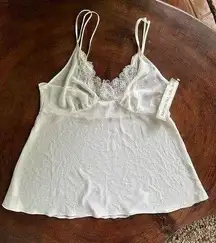 secret treasures  Vintage Nightgown Style Lingerie Slip Dress White Size L NWT