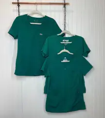 FIGS Adar & Greys Anatomy Women’s Green Scrubs Medical Tops Bundle Size S