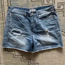Madewell Rip & Repair Distressed Boyfriend Shorts