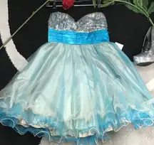 Sequin Hearts multicolor sequin formal dress size5