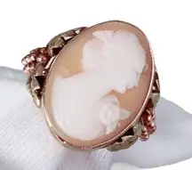 10k 10KT Black Hills Gold Cameo Yellow Gold Ring Sz 7