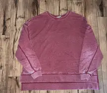 red oversized crewneck