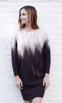 Emerson Fry Women‎ Black Cocoon Supernova Dress Size S Made USA Organic Cotton