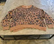 XXL oversized leopard print sweater