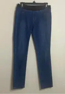 Old navy stretch denim, jeggings jean leggings, black elastic waist band