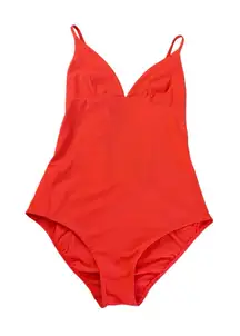 $198 Sz XL Tory Burch Marina One Piece Swimsuit‎ TANGERINE