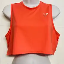 Gymshark Training Crop Tank Boxy Fit Active Muscle Shirt Womens Size XS Orange