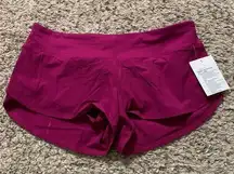 Lululemon  magenta purple speed up shorts 2.5” size 8