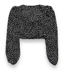 Lulu’s Ruched Corset Floral Long Sleeve Blouse