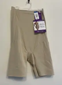 Naomi & Nicole Shapewear Size XL‎ High Waist Long Leg Beige Comfortable Firm New