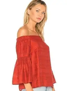 1. STATE Off Shoulder Bell Sleeve Blouse sz M