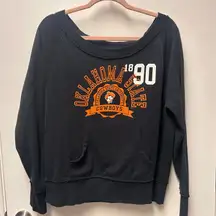 Oklahoma State Off-The-Shoulder Sweatshirt