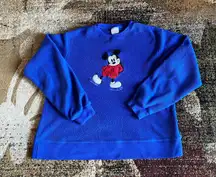 Disney Vintage Y2K  Store Mickey Mouse On Ice Skates Fleece Sweatshirt