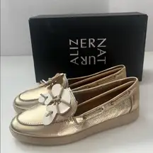 NWOT Naturalizer Women’s Keel Metallic Gold Boat Shoes — Women’s 8W ♣️