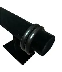 Sleek Double-Band Black Bracelet Because One is Never Enough